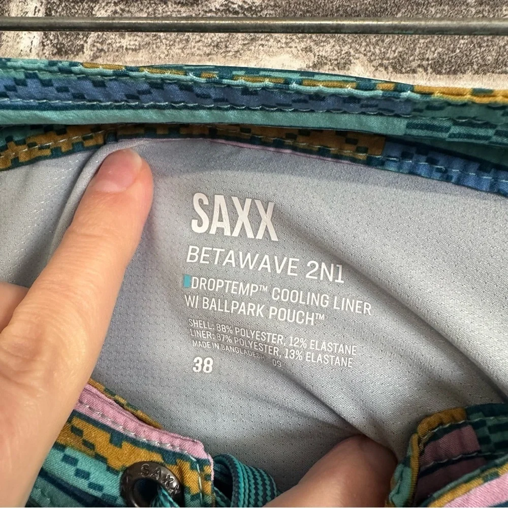 SAXX BETAWAVE 2N1 DROPTEMP COOLING LINER BALLPARK POUCH board shorts swim